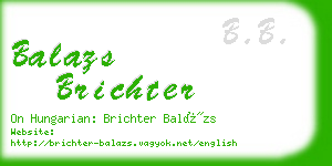 balazs brichter business card